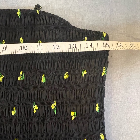 A New Day Black Dress with Lemon Floral Pattern - Picture 6 of 8